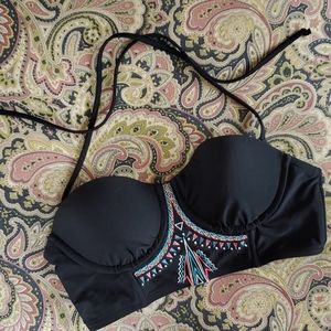 Bustier Bikini Top with detachable straps, Small